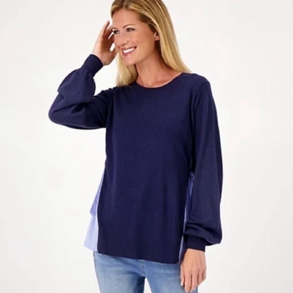 NEW LAURIE FELT MIXED MEDIA TOP XS